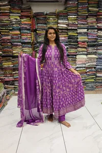 Mal Cotton Round Ghera Printed Pair ( Perpule)