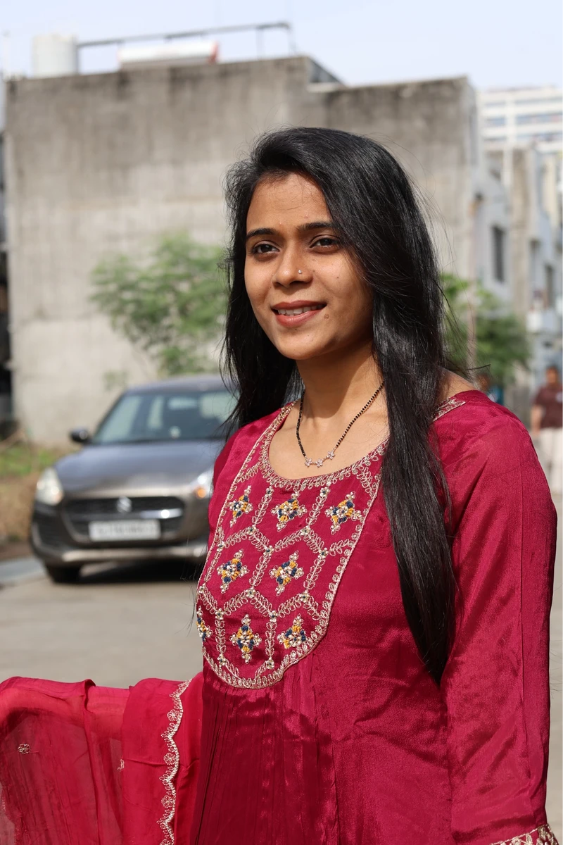 Pure Chinon Hevy Squre Pair ( Rani Pink)