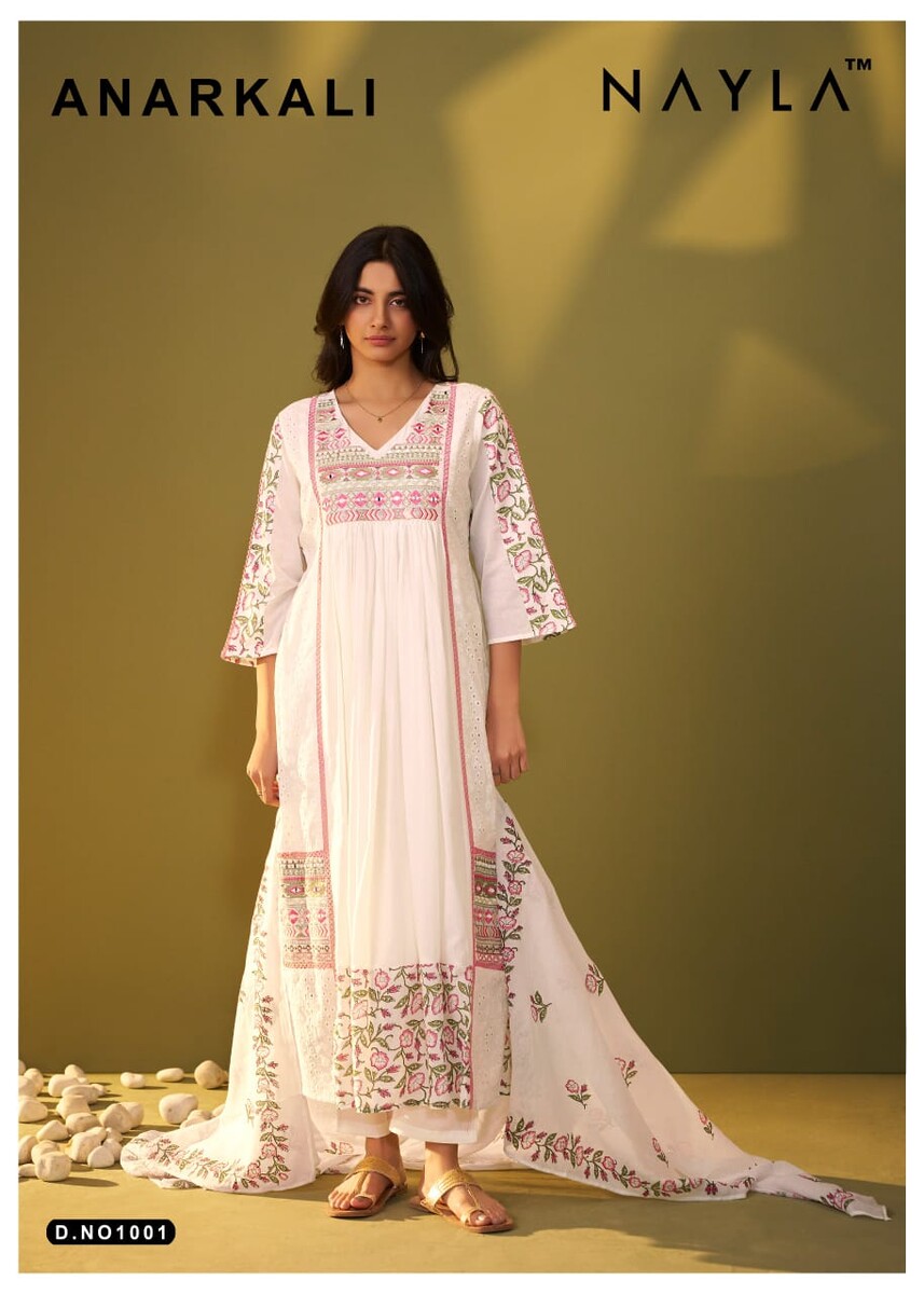 Anarkali Chikan Work Pair