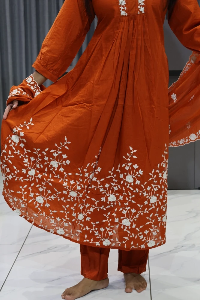 V Neck Daman Vel Work Heavy Pair ( Orenge )