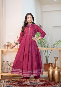 Mal Cotton Bandhani Ghera Pair (Pink)
