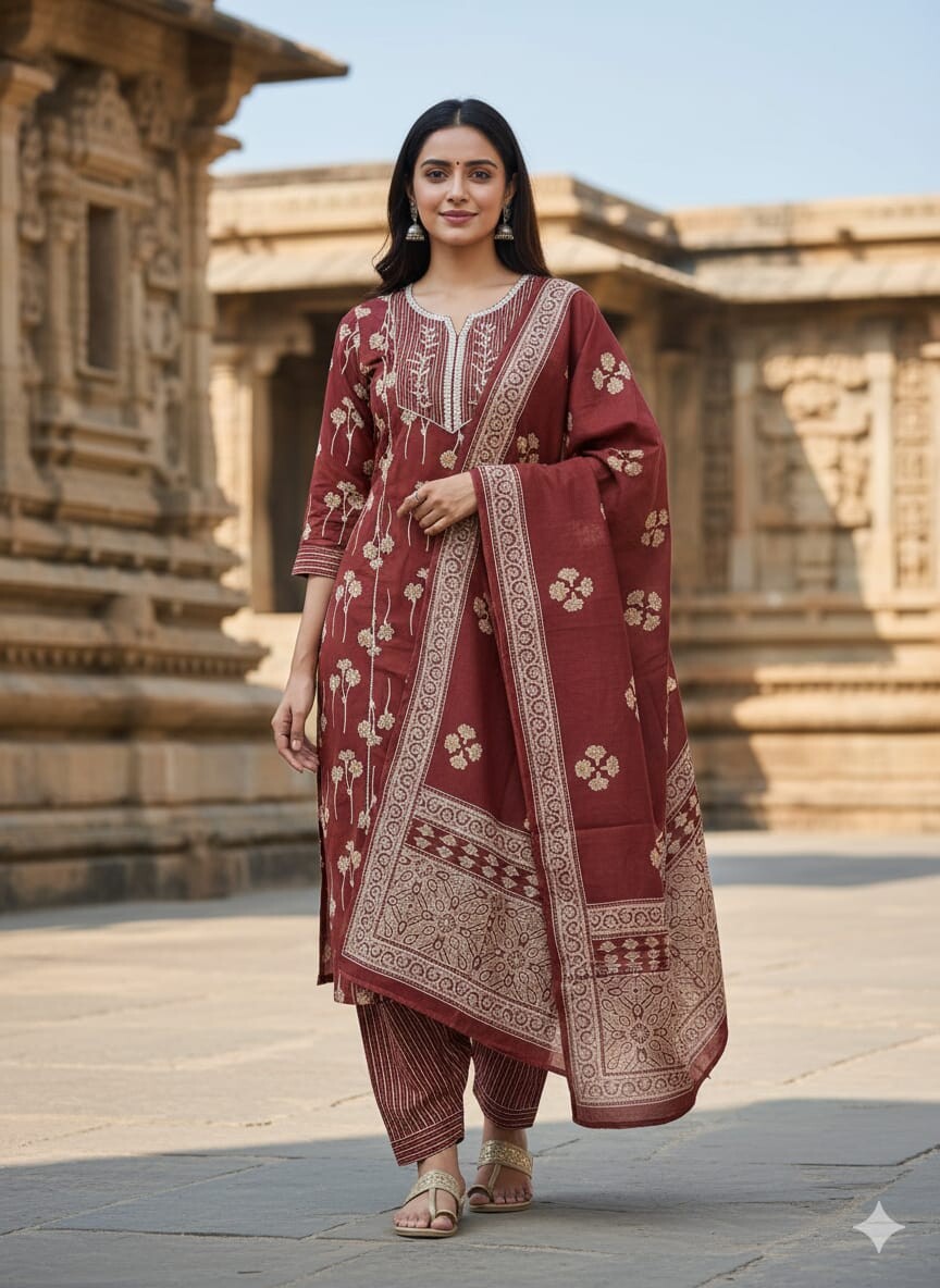 Cottan Printed Duptta Pair