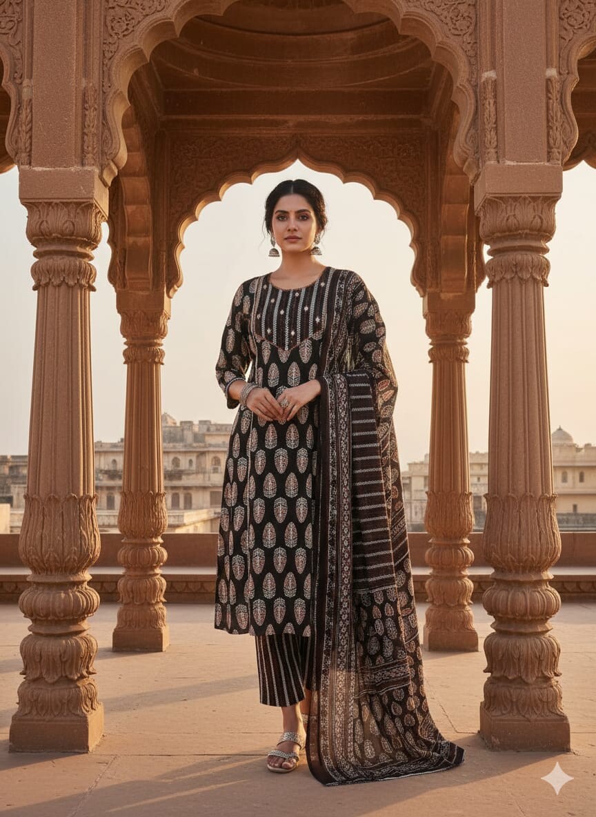 Cottan Printed Duptta Pair