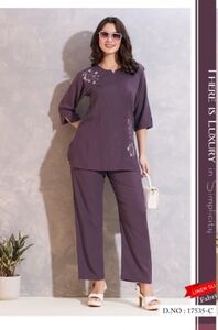 Work Cord Set Sui Slub (LIght Purple)