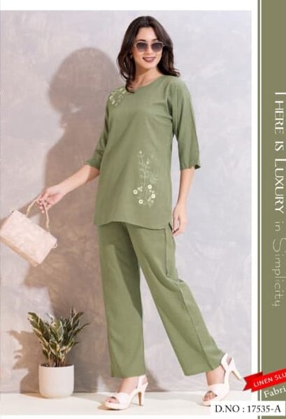 Work Cord Set Sui Slub (Pista)