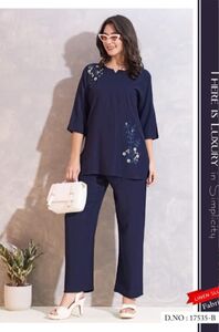 Work Cord Set Sui Slub (Navy Blue)