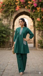 Pocket Work Cord Set (Bottel Green)