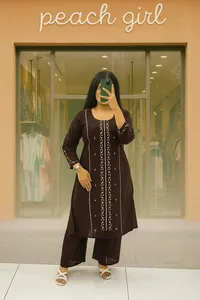 Khadi Cotton Center Work Plazza Pair (Coffee)