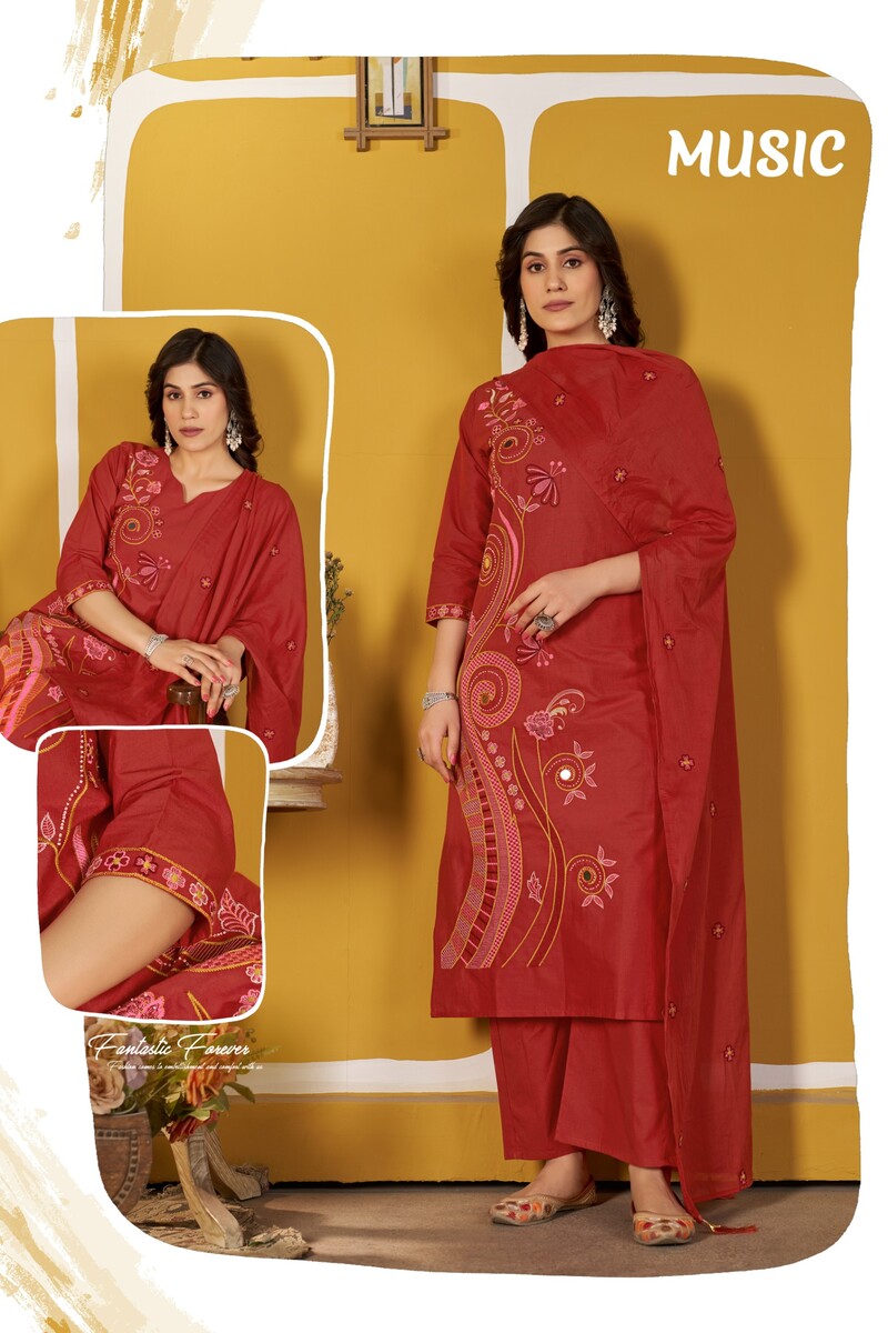 Single Side Work Duptta Pair