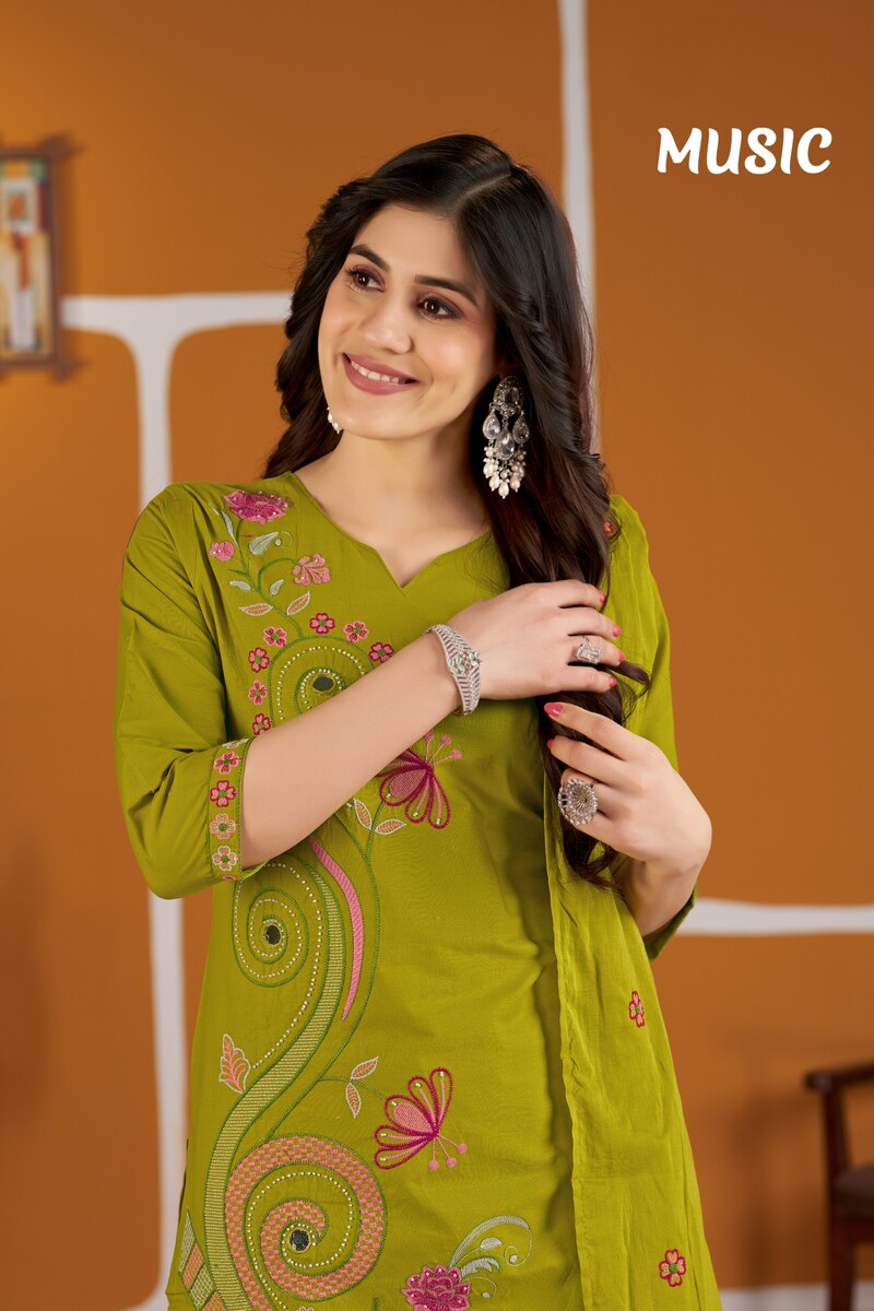 Single Side Work Duptta Pair