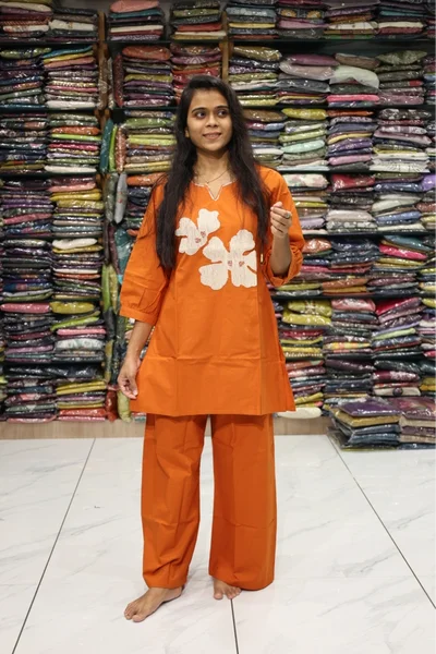 Flower Work Cord Set (Orenge)