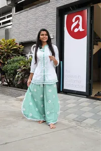 Dhoti Style Cord Set (Bottal Green)