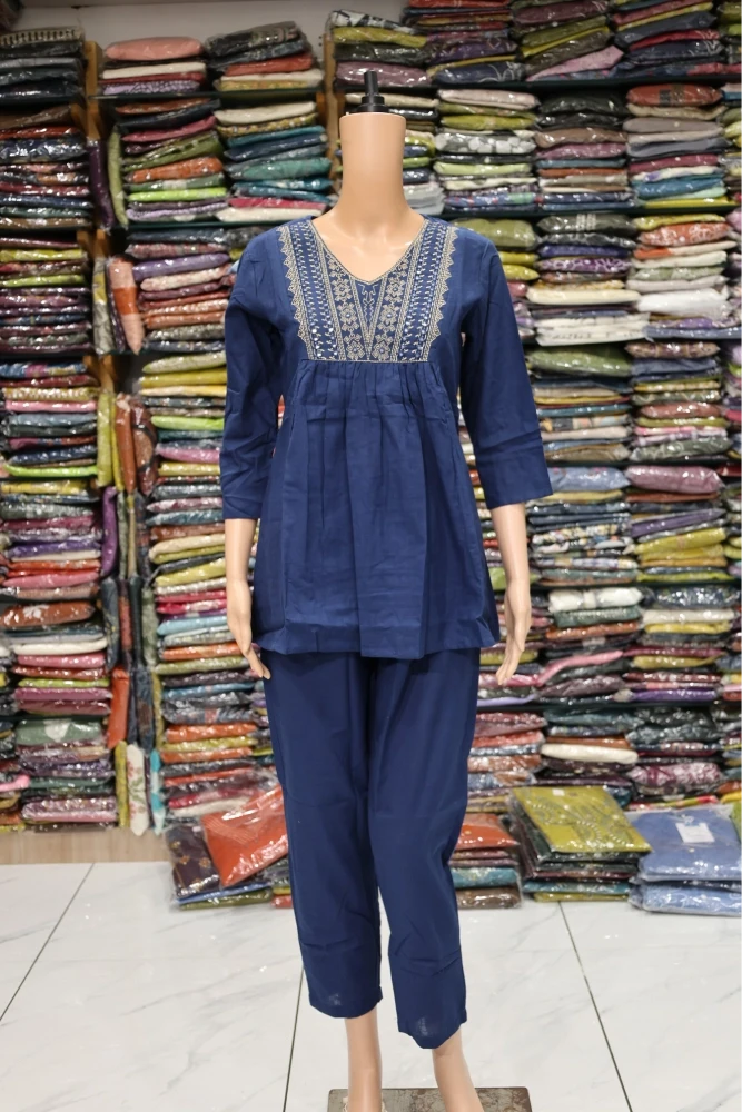 Neck Work Chipati Cord-Set (Blue)