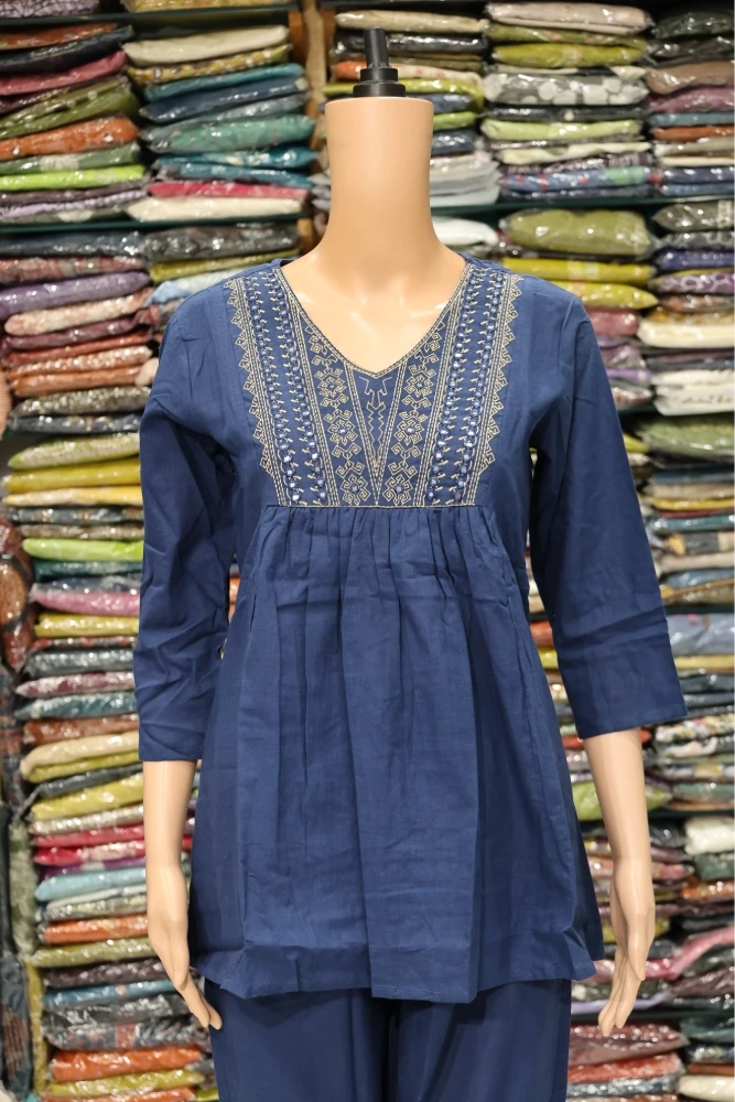 Neck Work Chipati Cord-Set (Blue)