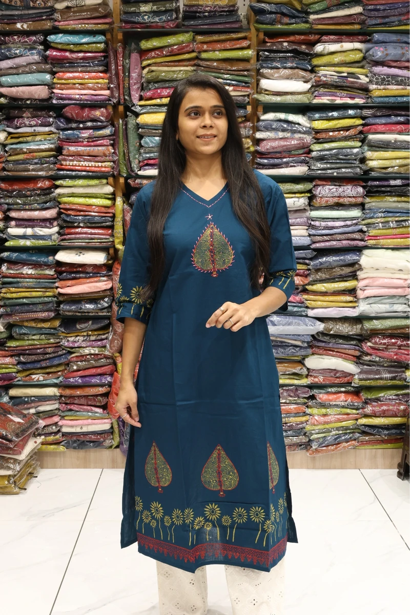 Pan Block Print Kurti