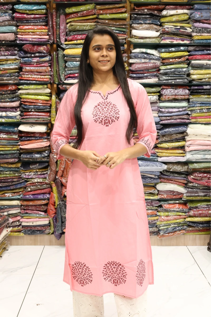 Tree Block Print Kurti