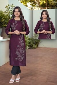 Shoulder & Daman Work Kurti(Bit)