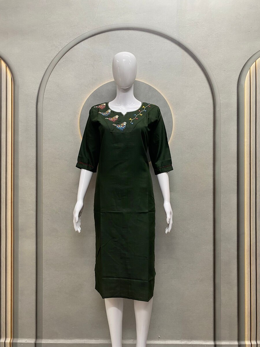 Chakli Neck Work Kurti