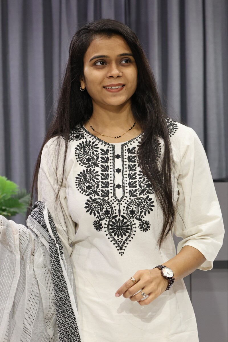 Mango Work White Duptta Pair