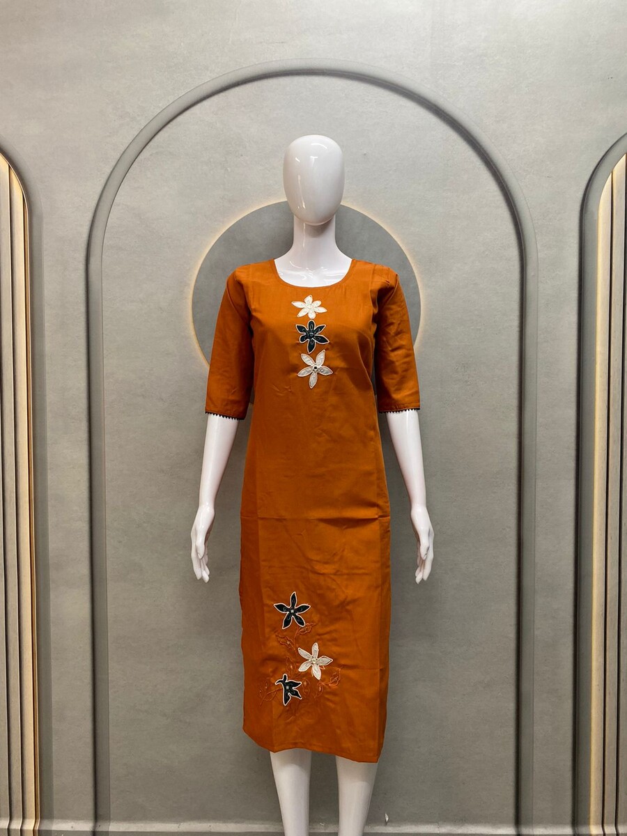 Flower Moti Work kurti