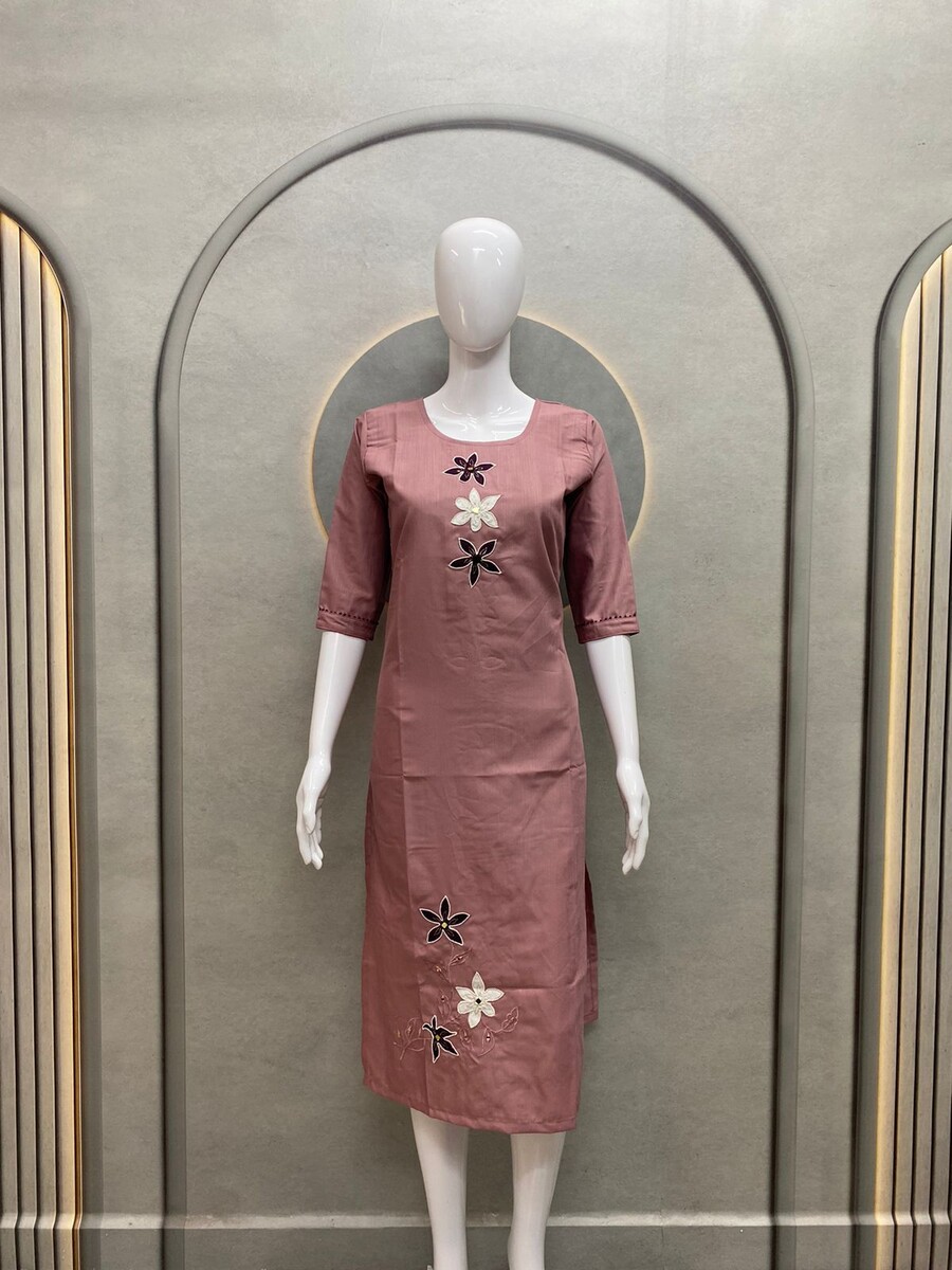 Flower Moti Work kurti