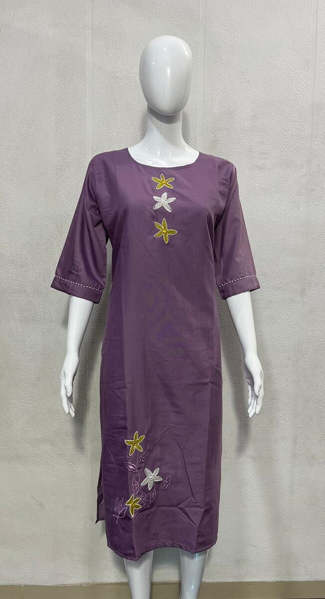 Flower Moti Work kurti