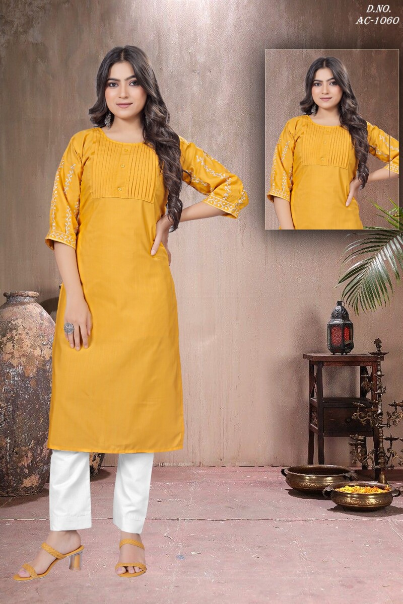Sleeve Work Kurti