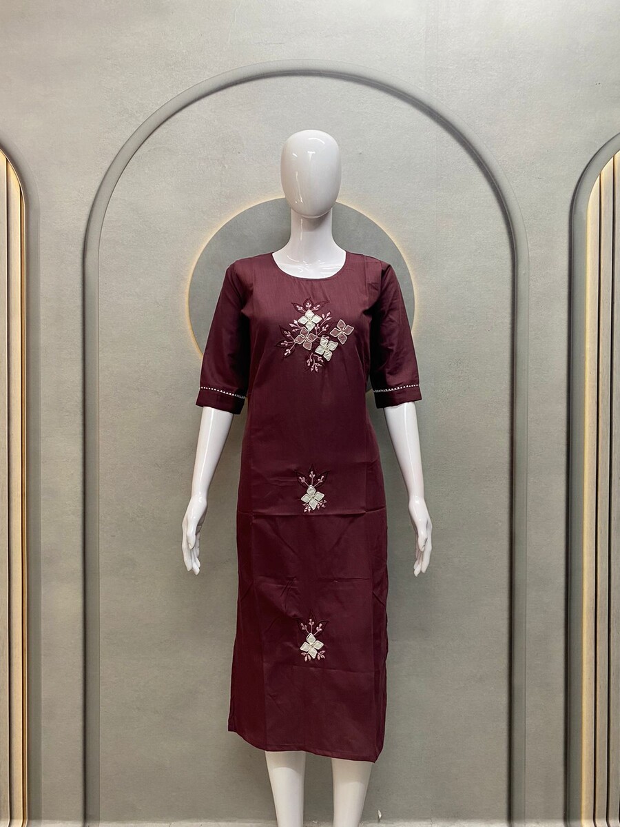 Four Pandadi Moti Work Kurti