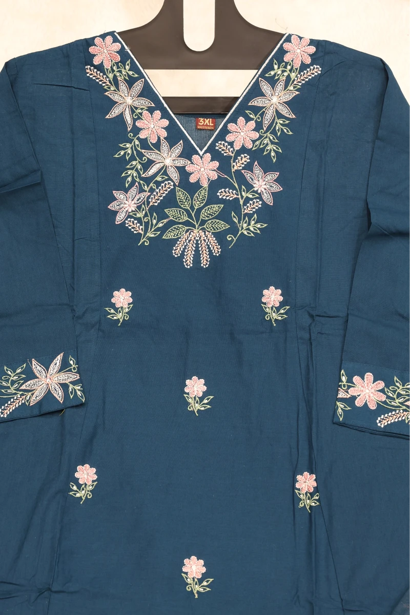 V Neck Vel Work Duptta Pair