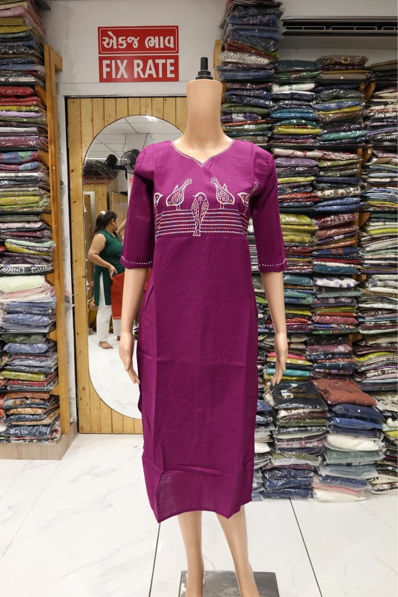 Multi Colour Chakli Work Kurti