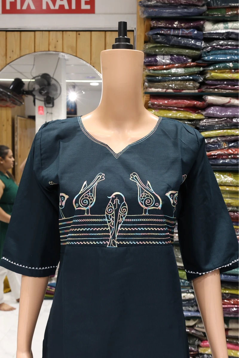 Multi Colour Chakli Work Kurti