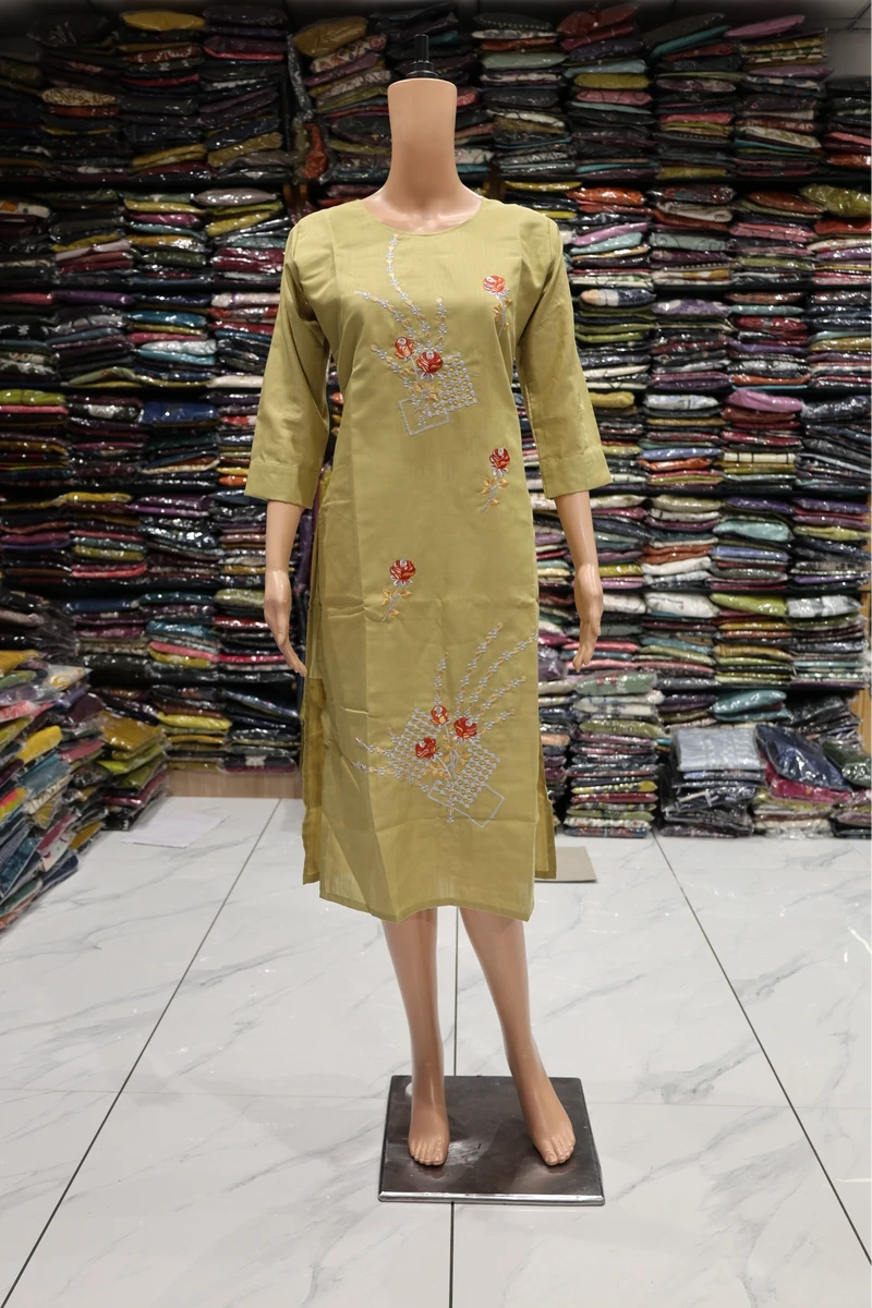 Rose Vel Work Kurti