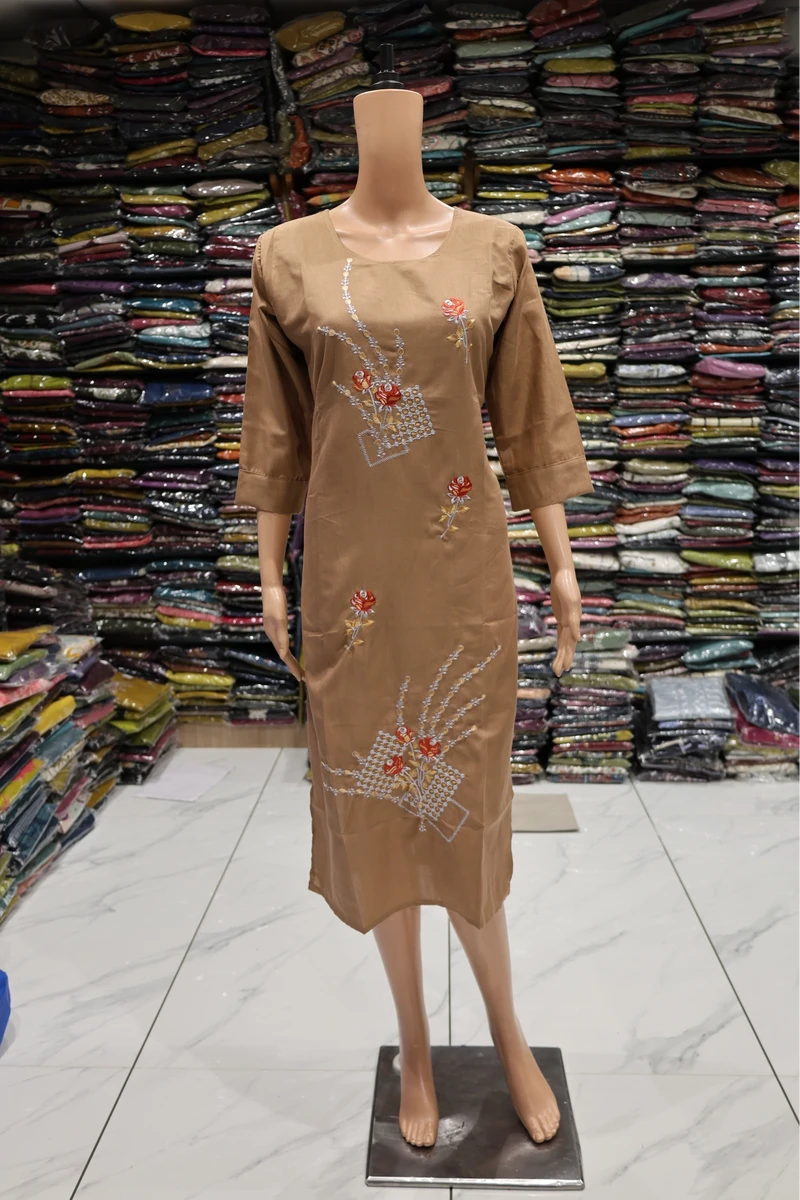 Rose Vel Work Kurti