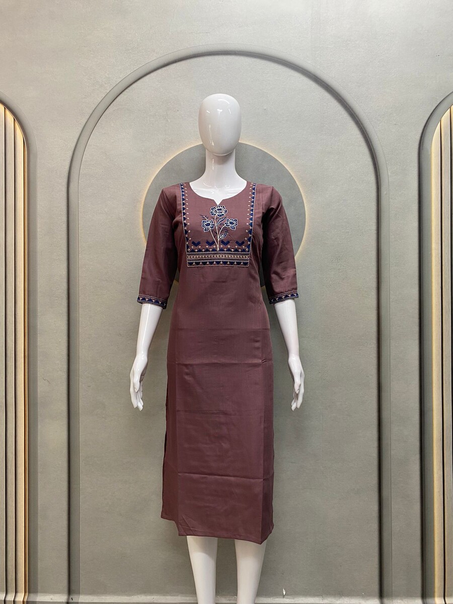 Flower Square Work Kurti