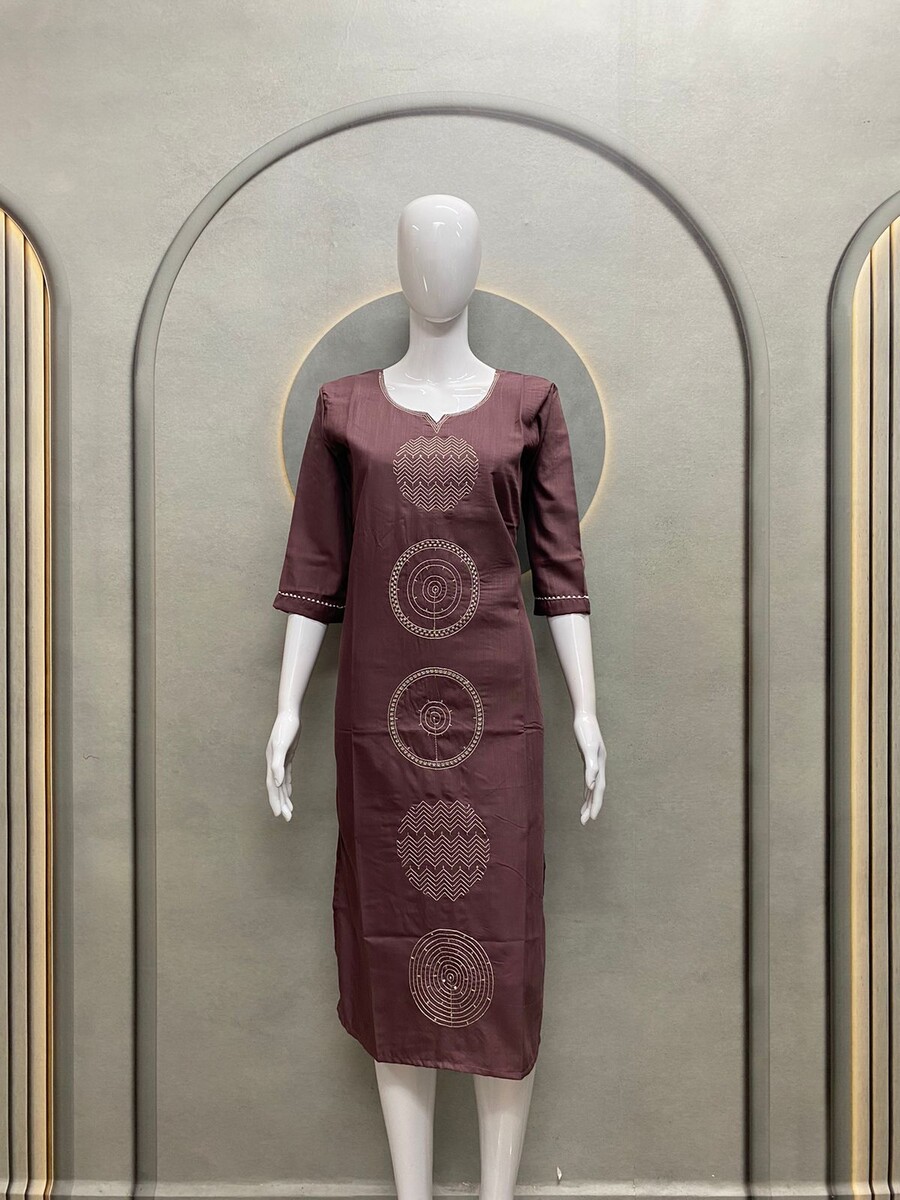 Round Work Kurti
