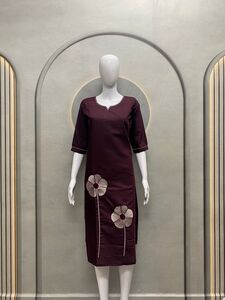 Daman Flower Work Kurti