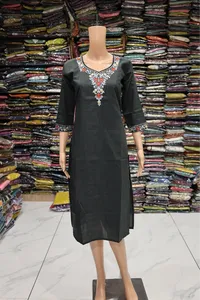 Embroidery Neck Work Kurti