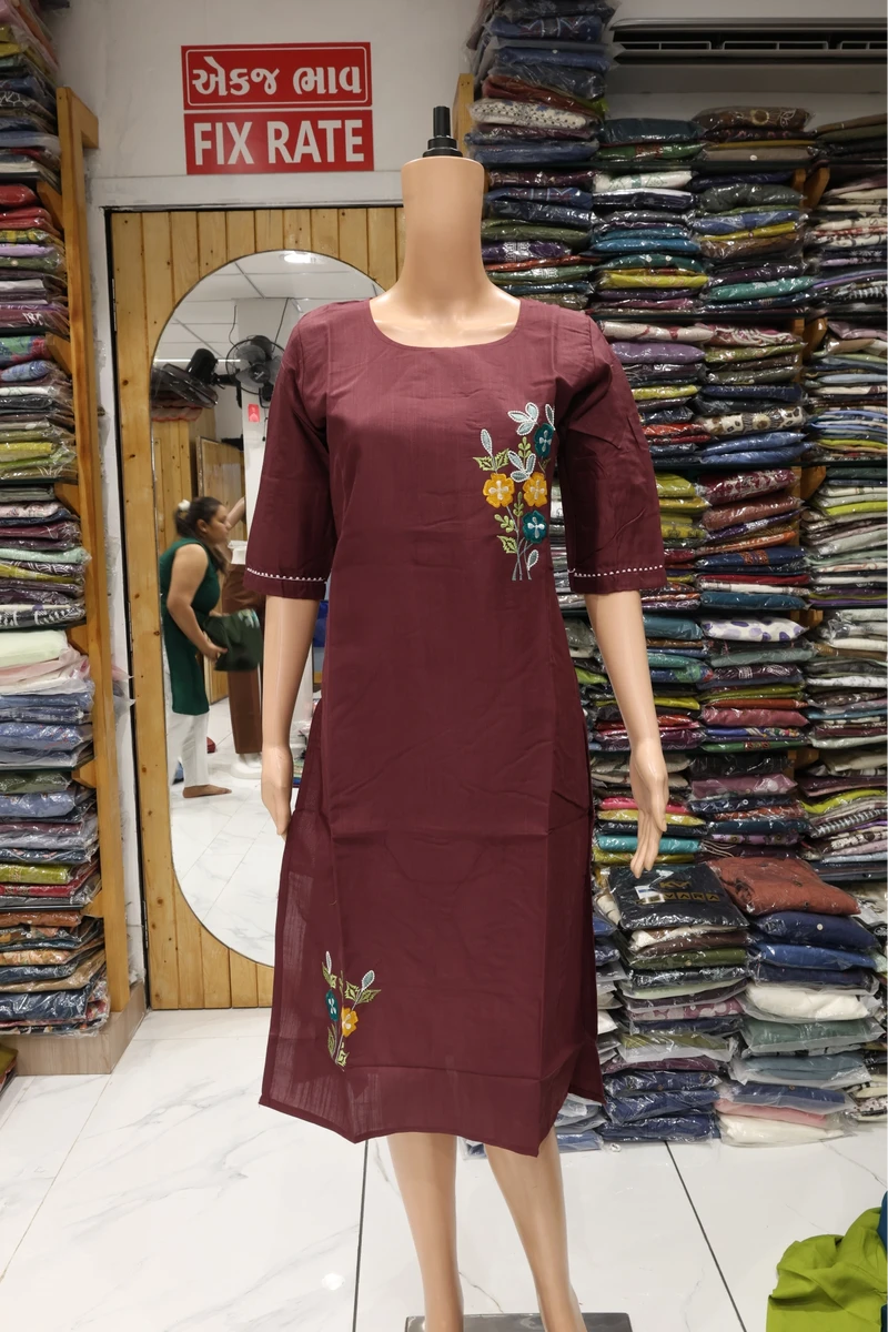 Four Flower Work Kurti