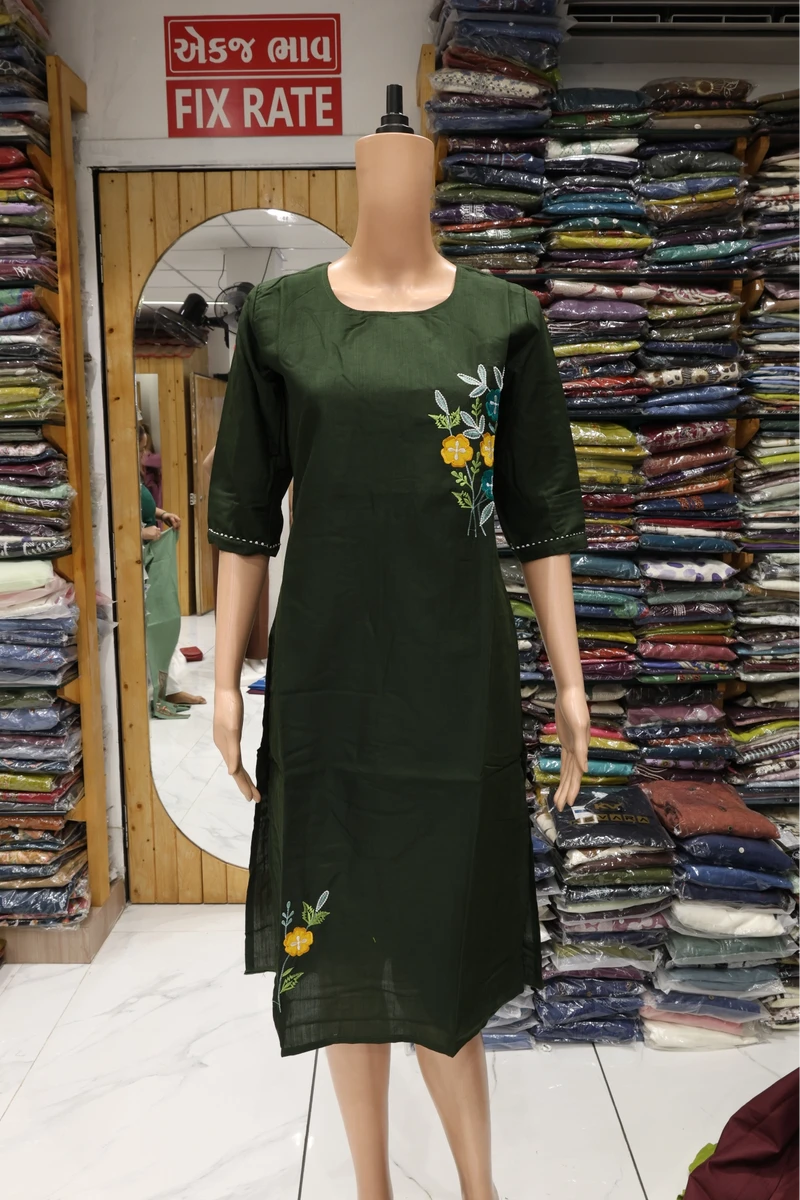 Four Flower Work Kurti