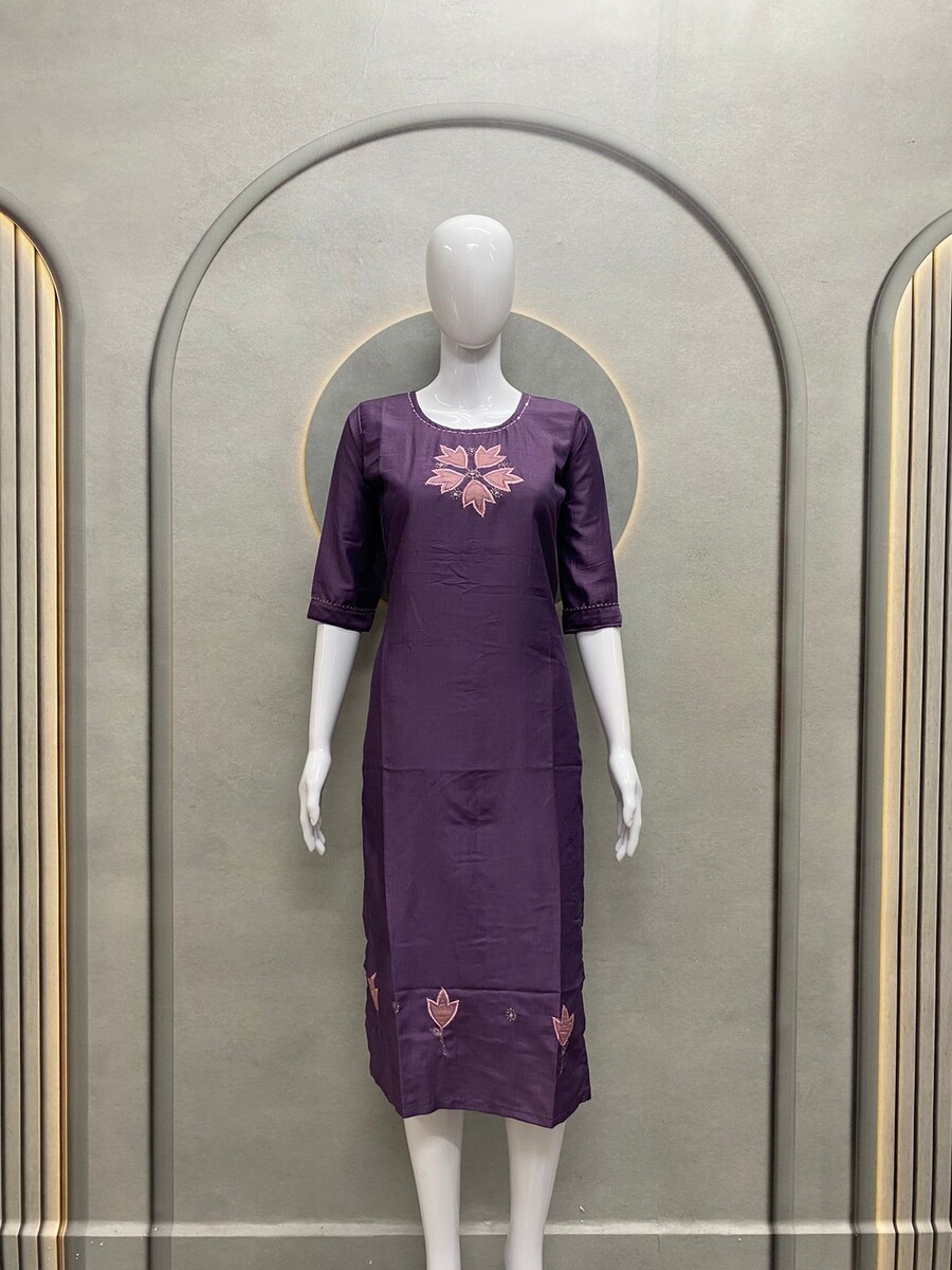 Applique Work Mirror Kurti