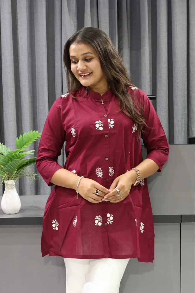 Over Size Dhaga Work Tunic