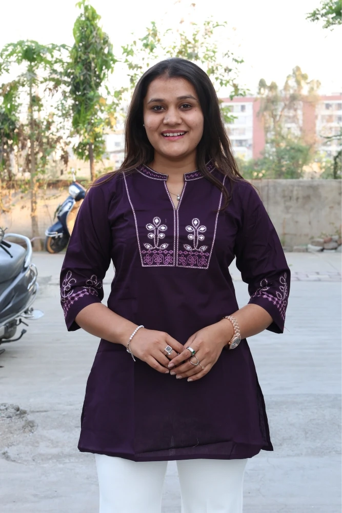 Mirror Embroidery Work Tunic