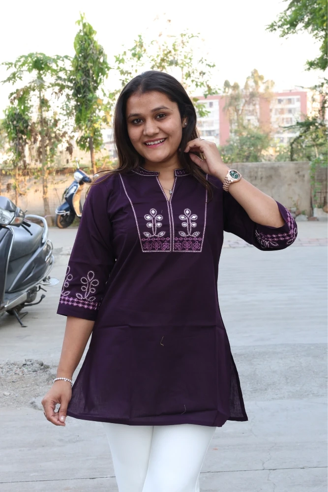 Mirror Embroidery Work Tunic