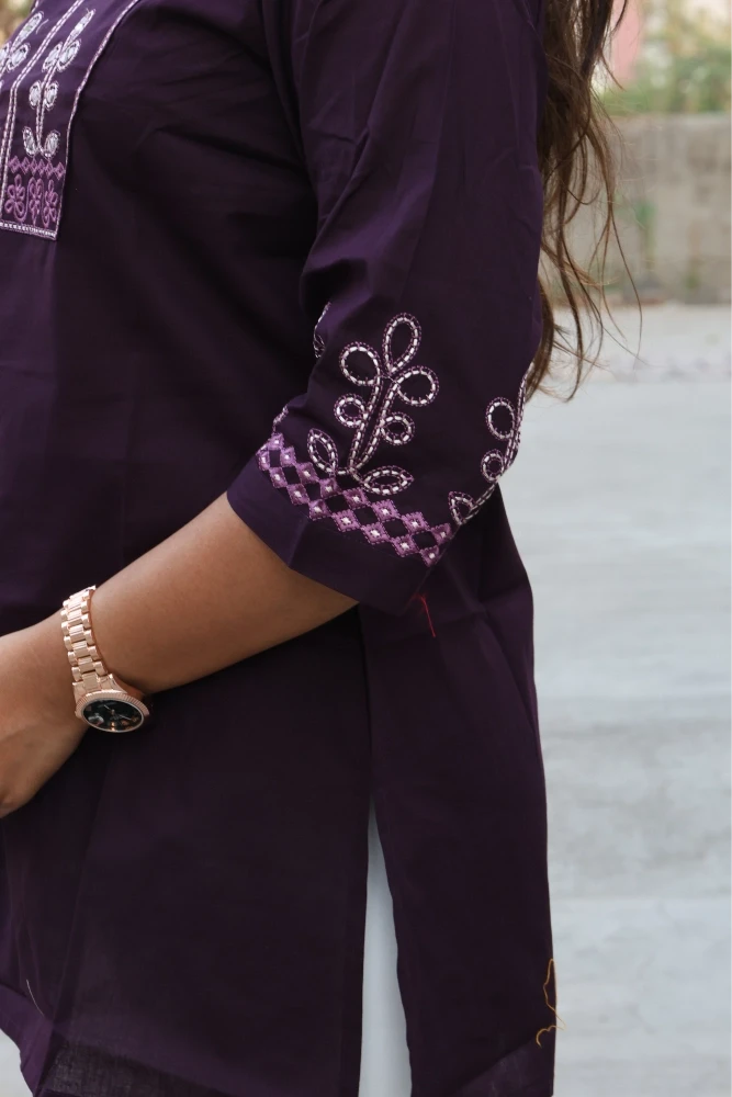 Mirror Embroidery Work Tunic