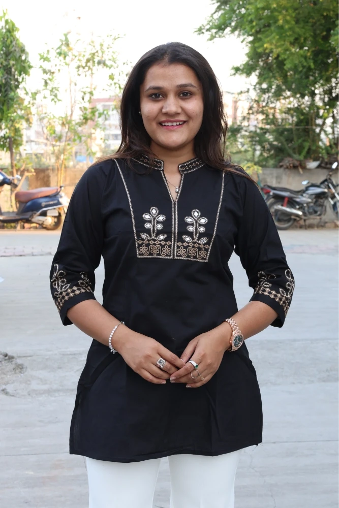 Mirror Embroidery Work Tunic