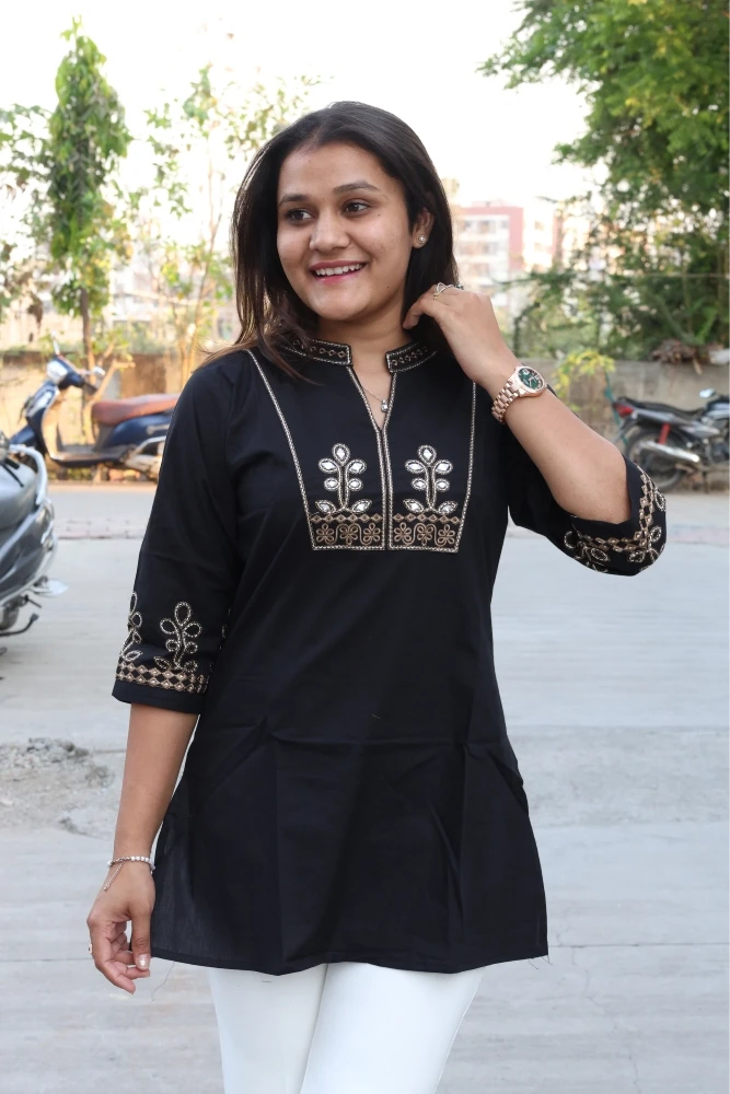 Mirror Embroidery Work Tunic