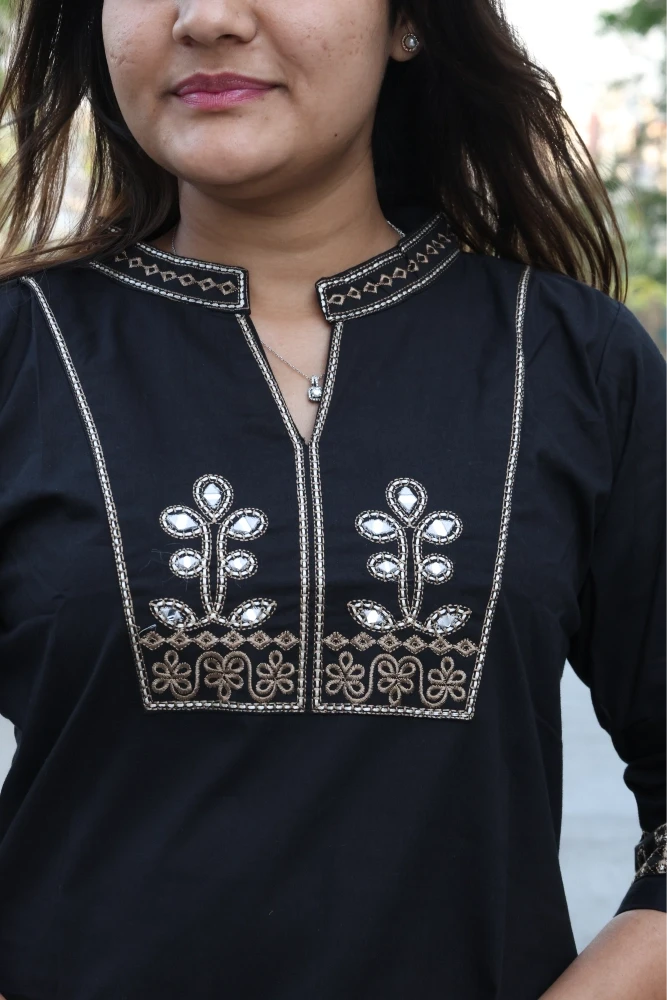 Mirror Embroidery Work Tunic