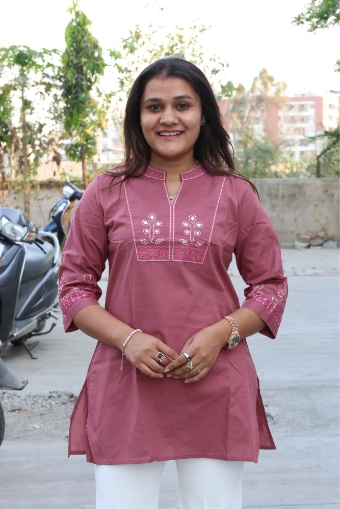 Mirror Embroidery Work Tunic