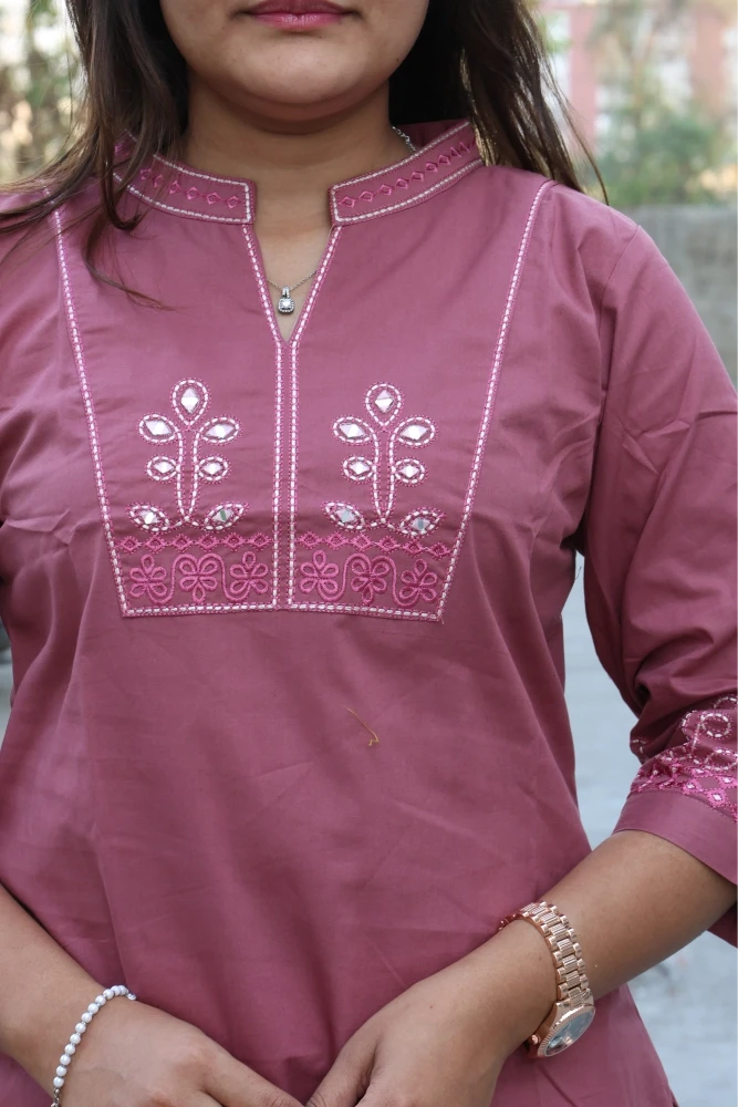 Mirror Embroidery Work Tunic