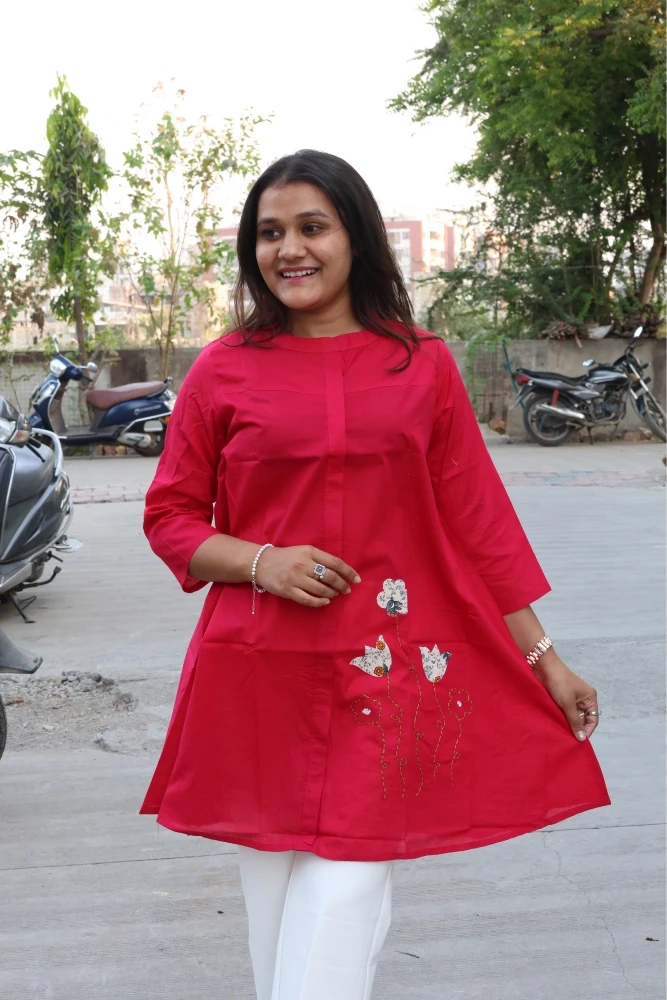 Oversize applique Work Tunic